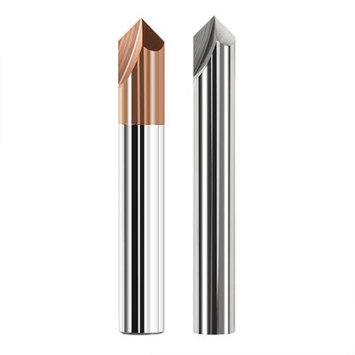 Tungsten Carbide End Mill with 55-Degree Straight Groove and nACo4 Coating for CNC Machining Centers