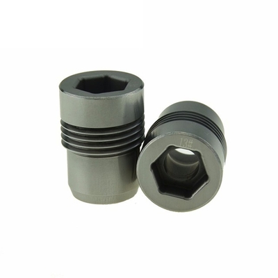 12.7mm διάμετρος πόρων YG8 Tungsten Carbide ακροφύσιο για PDC Bits με A02 πορώς και μαύρο χρώμα