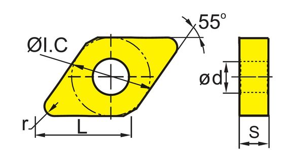 Υψηλής απόδοσης DNMG CNC Insert με γωνία 55° D και γωνία 0° N για ακριβή στροφή σε χάλυβα και ανοξείδωτο χάλυβα