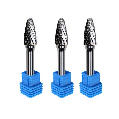 Ωοειδές αυγό C1225 6mm περιστροφικά φλογών σαλιάσματα 8mm SE καρβιδίου βολφραμίου μορφής περιστρεφόμενα