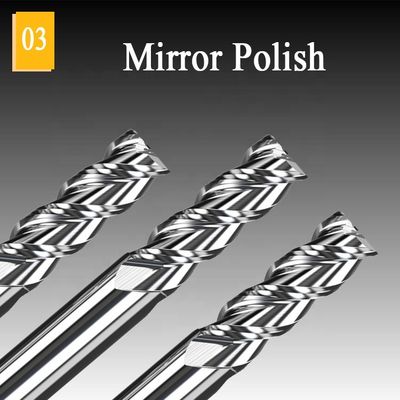 οι μύλοι μύλων τελών αλουμινίου μύλων Hrc55 τελών καρβιδίου βολφραμίου 1mm CNC κόβουν το εργαλείο