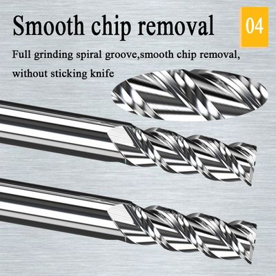 οι μύλοι μύλων τελών αλουμινίου μύλων Hrc55 τελών καρβιδίου βολφραμίου 1mm CNC κόβουν το εργαλείο